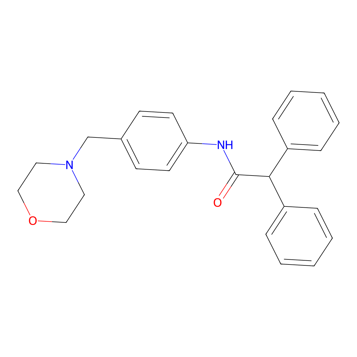 N-[4-(morpholin-4-ylmethyl)phenyl]-2,2-diphenylacetamide molecular structure, CAS 638153-16-9