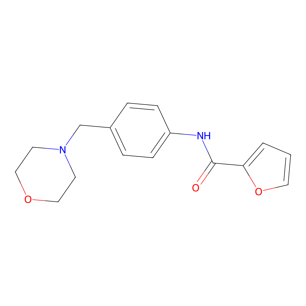 N-[4-(morpholin-4-ylmethyl)phenyl]furan-2-carboxamide molecular structure, CAS 638153-26-1