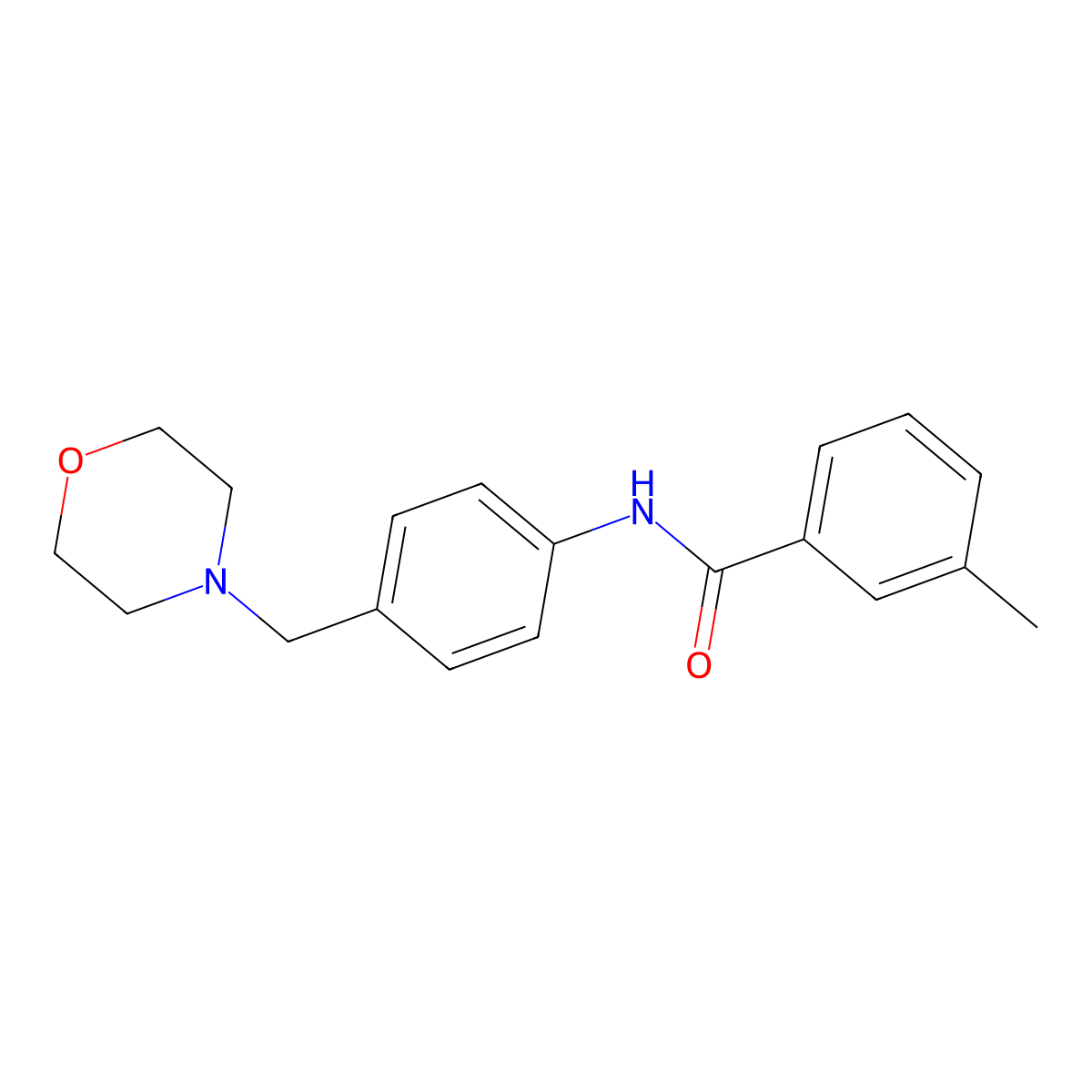 3-methyl-N-[4-(morpholin-4-ylmethyl)phenyl]benzamide molecular structure, CAS 638153-40-9