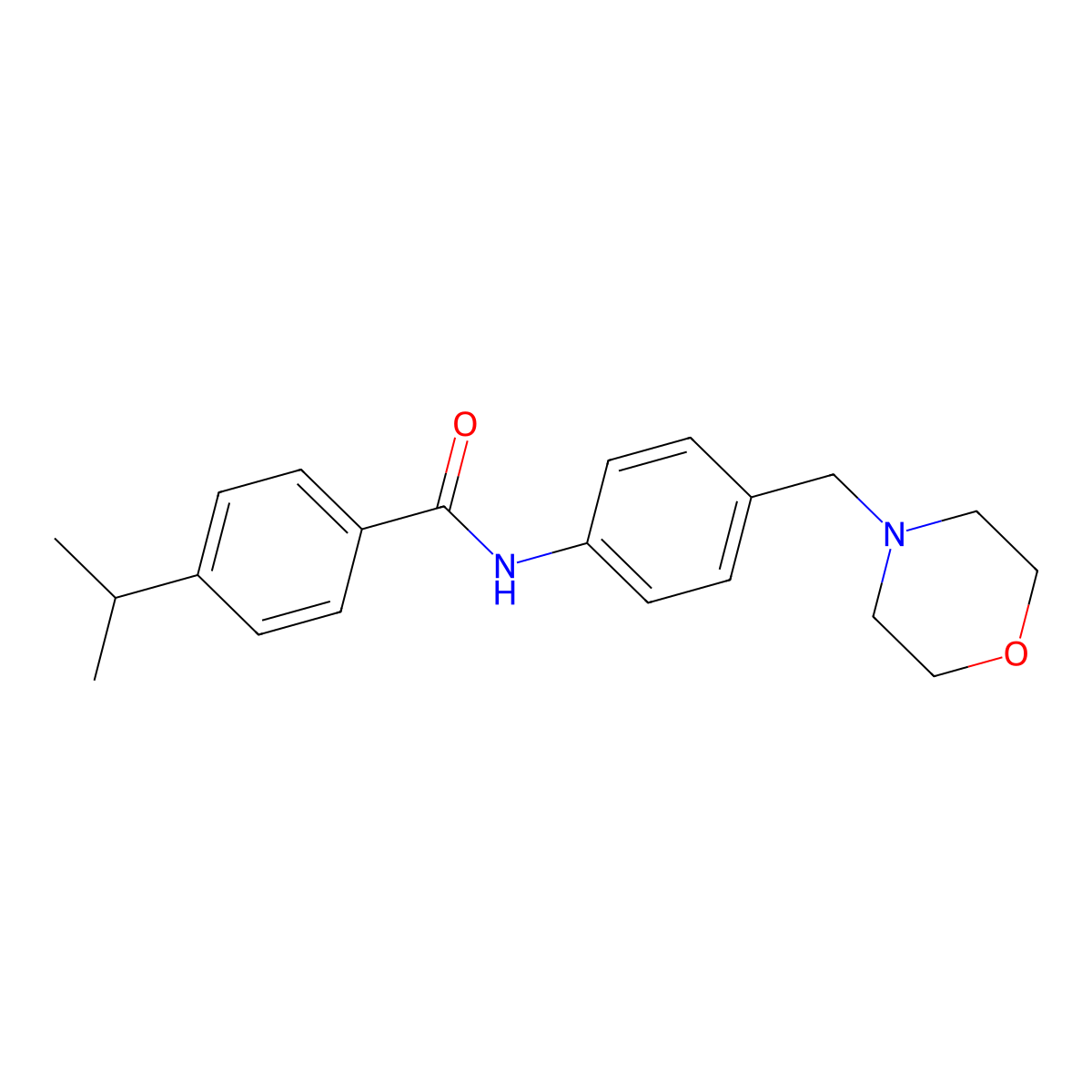 N-[4-(morpholin-4-ylmethyl)phenyl]-4-propan-2-ylbenzamide molecular structure, CAS 638153-46-5