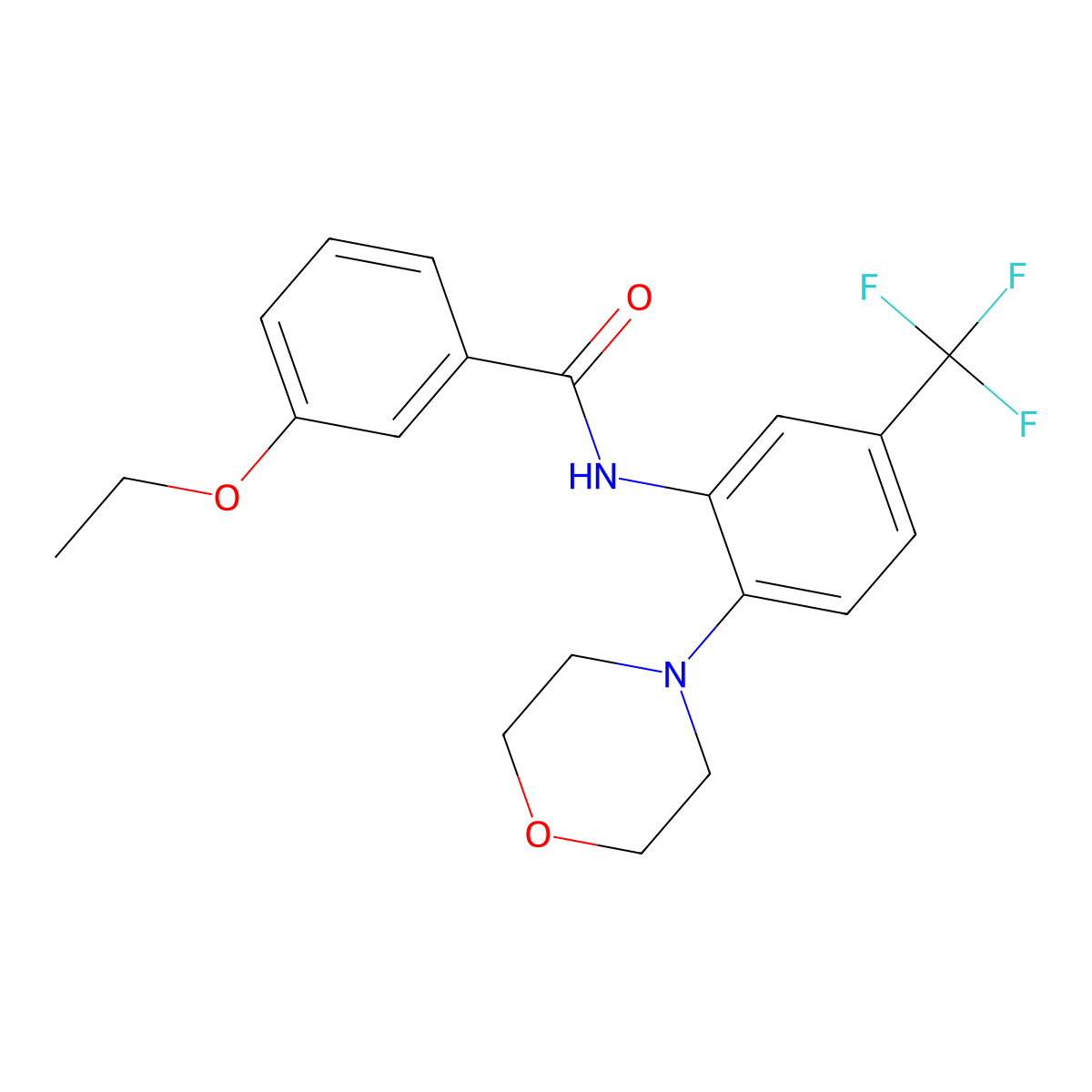 3-ethoxy-N-[2-morpholin-4-yl-5-(trifluoromethyl)phenyl]benzamide molecular structure, CAS 638153-52-3