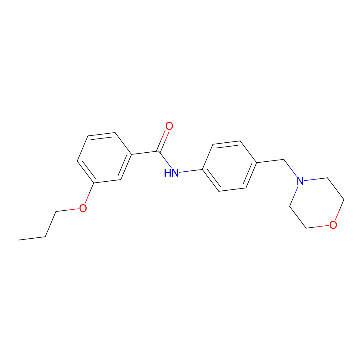 N-[4-(morpholin-4-ylmethyl)phenyl]-3-propoxybenzamide molecular structure, CAS 638153-56-7