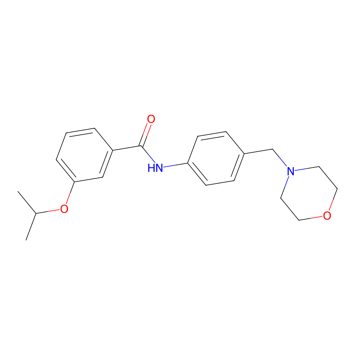 3-isopropoxy-N-[4-(4-morpholinylmethyl)phenyl]benzamide molecular structure, CAS 638153-60-3