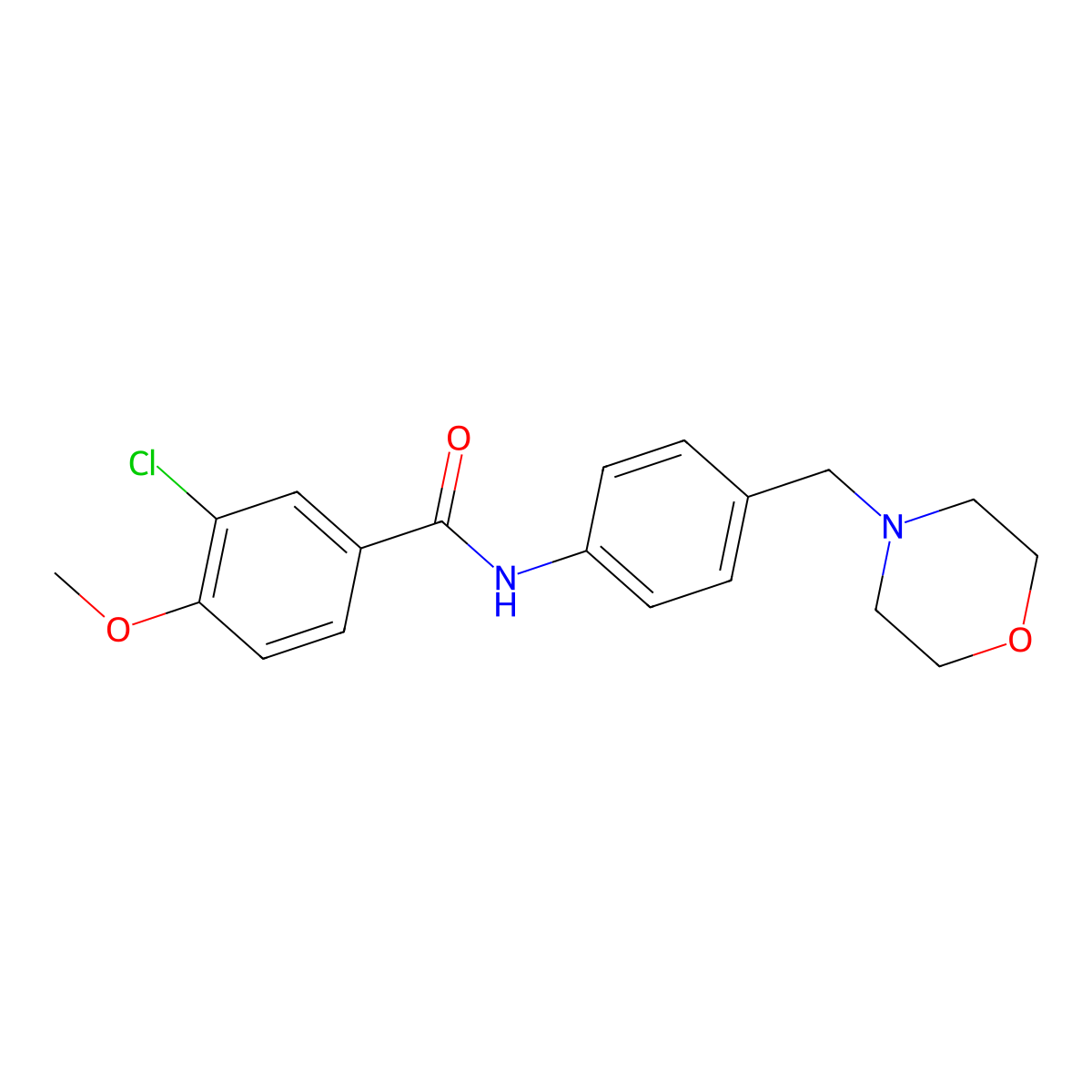 3-chloro-4-methoxy-N-[4-(morpholin-4-ylmethyl)phenyl]benzamide molecular structure, CAS 638153-84-1