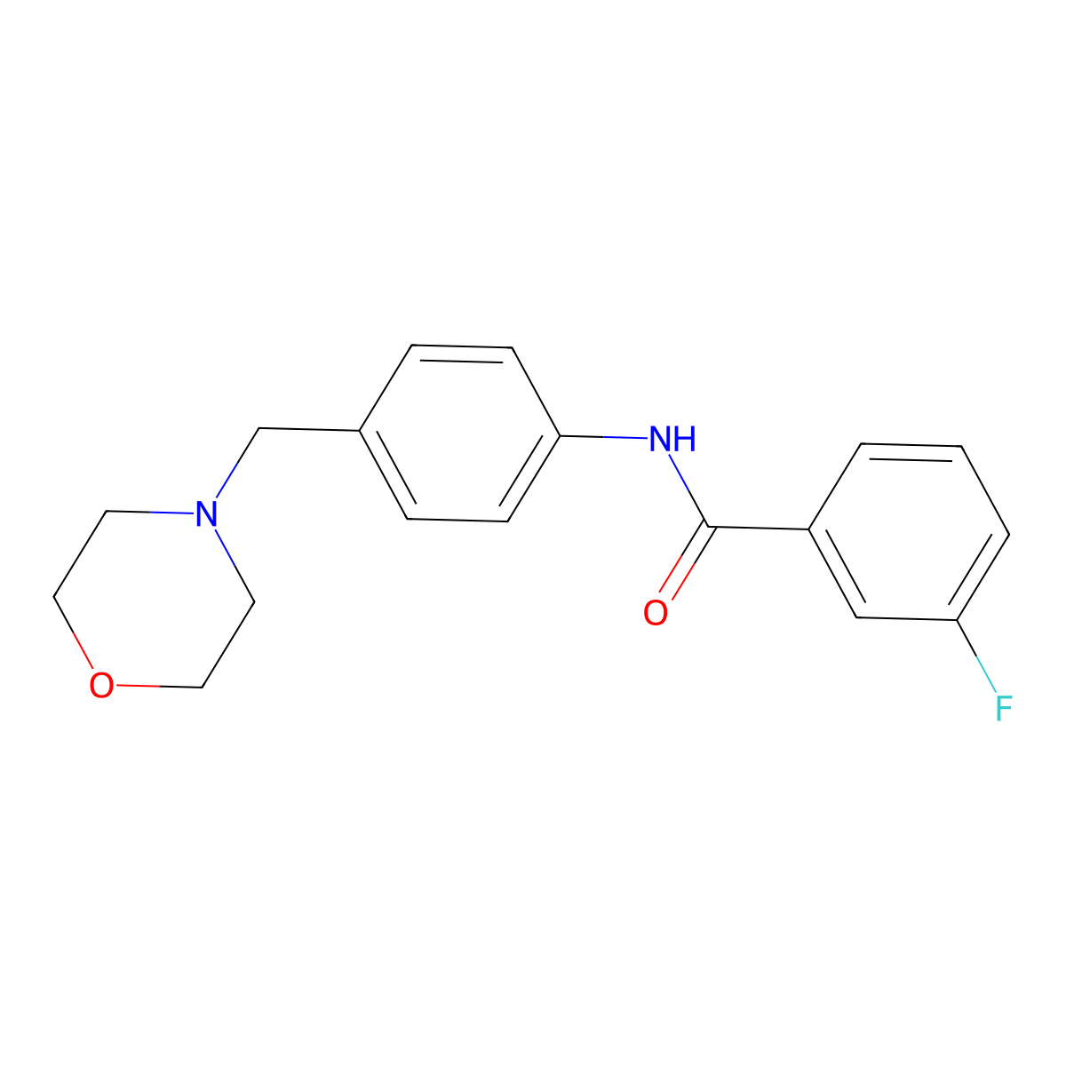 3-fluoro-N-[4-(morpholin-4-ylmethyl)phenyl]benzamide molecular structure, CAS 638154-18-4