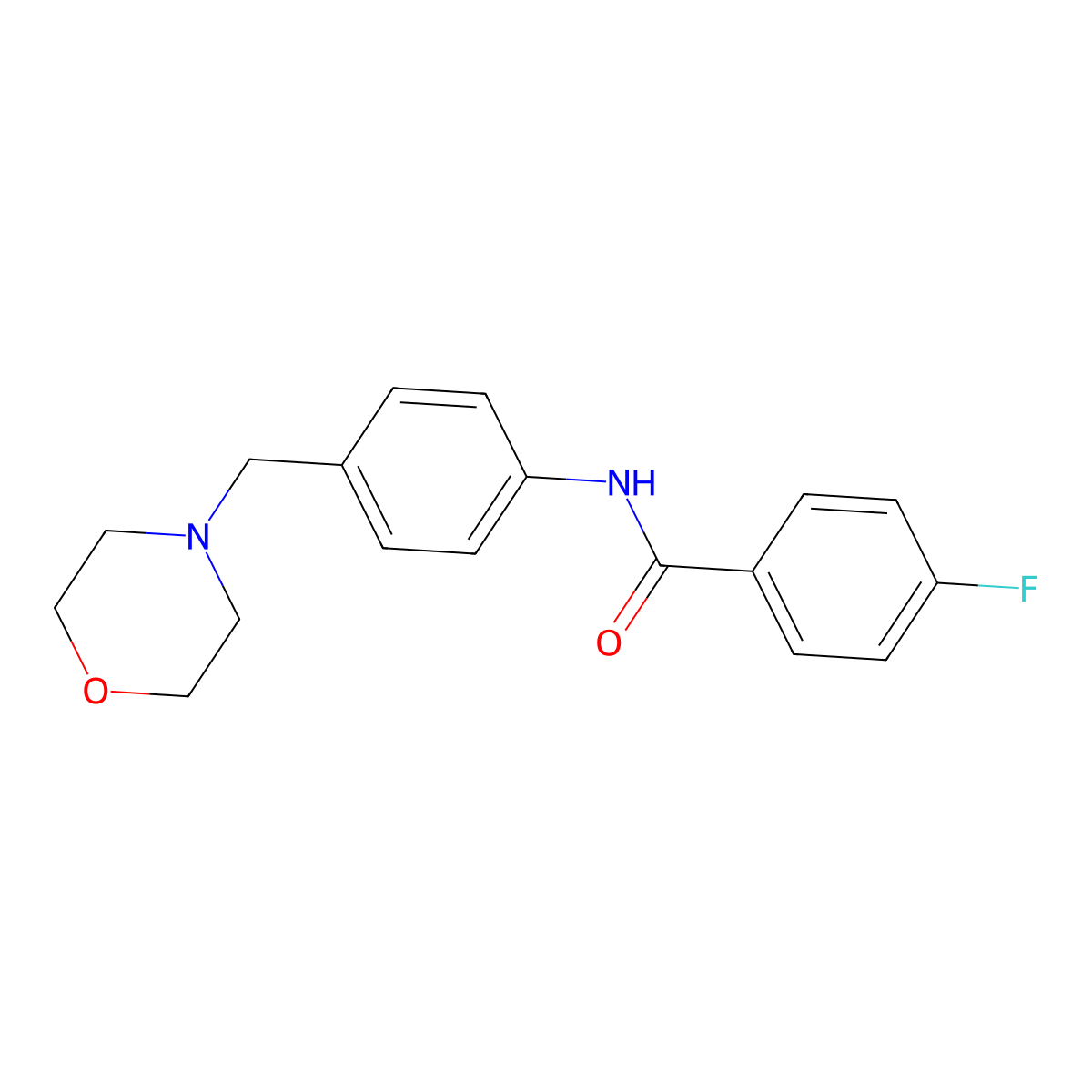 4-fluoro-N-[4-(morpholin-4-ylmethyl)phenyl]benzamide molecular structure, CAS 638154-28-6