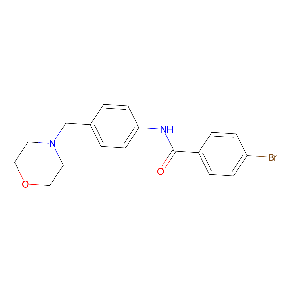 4-bromo-N-[4-(morpholin-4-ylmethyl)phenyl]benzamide molecular structure, CAS 638154-30-0
