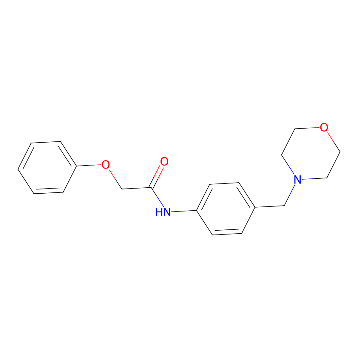 N-[4-(morpholin-4-ylmethyl)phenyl]-2-phenoxyacetamide molecular structure, CAS 638154-91-3