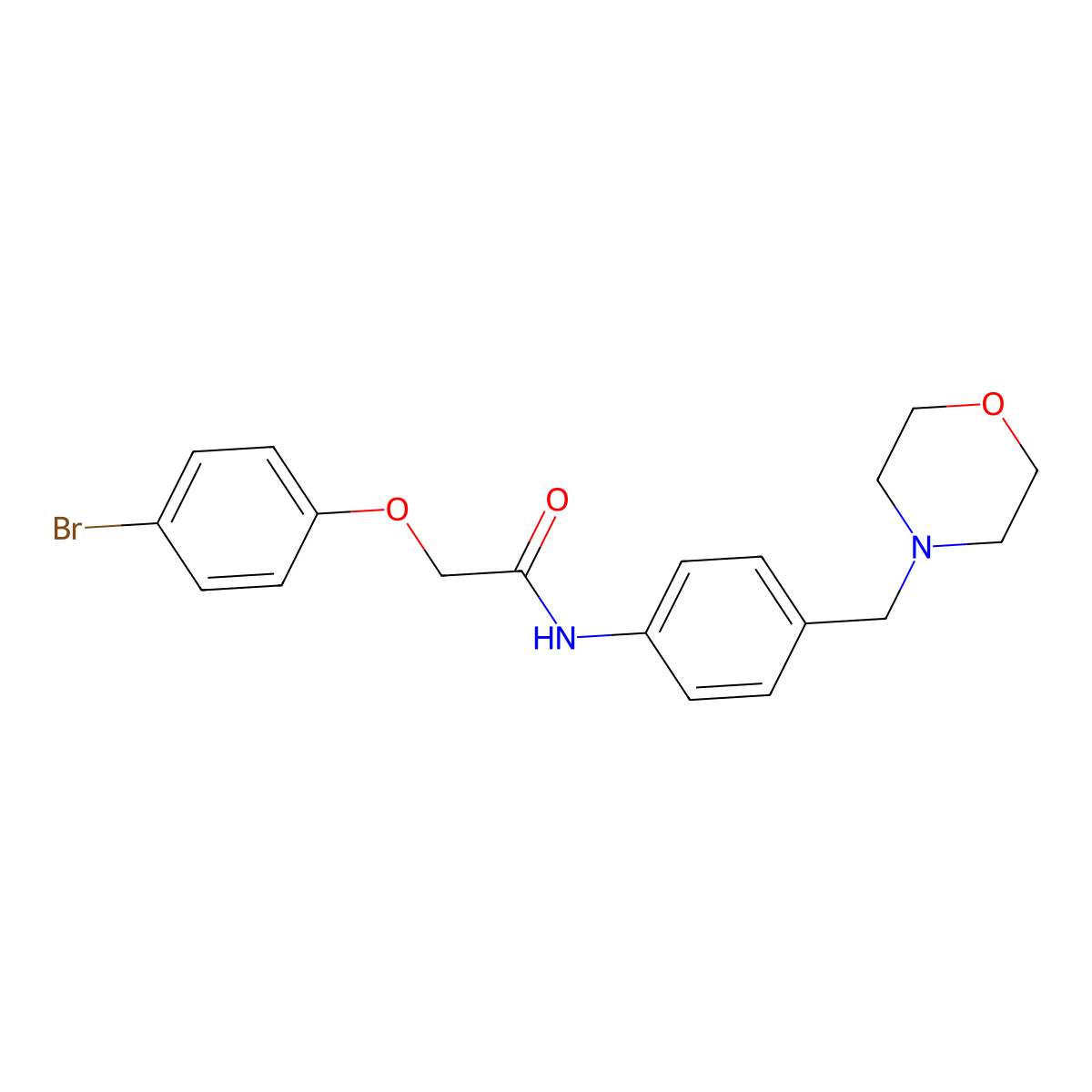 2-(4-bromophenoxy)-N-[4-(morpholin-4-ylmethyl)phenyl]acetamide molecular structure, CAS 638154-97-9