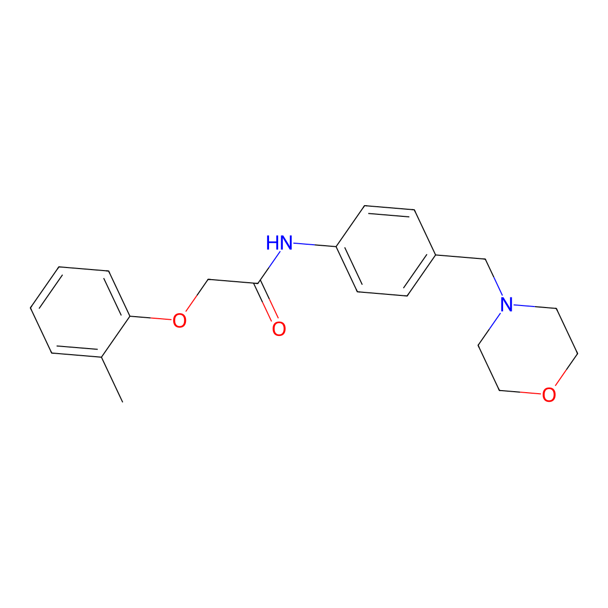 2-(2-methylphenoxy)-N-[4-(morpholin-4-ylmethyl)phenyl]acetamide molecular structure, CAS 638155-00-7