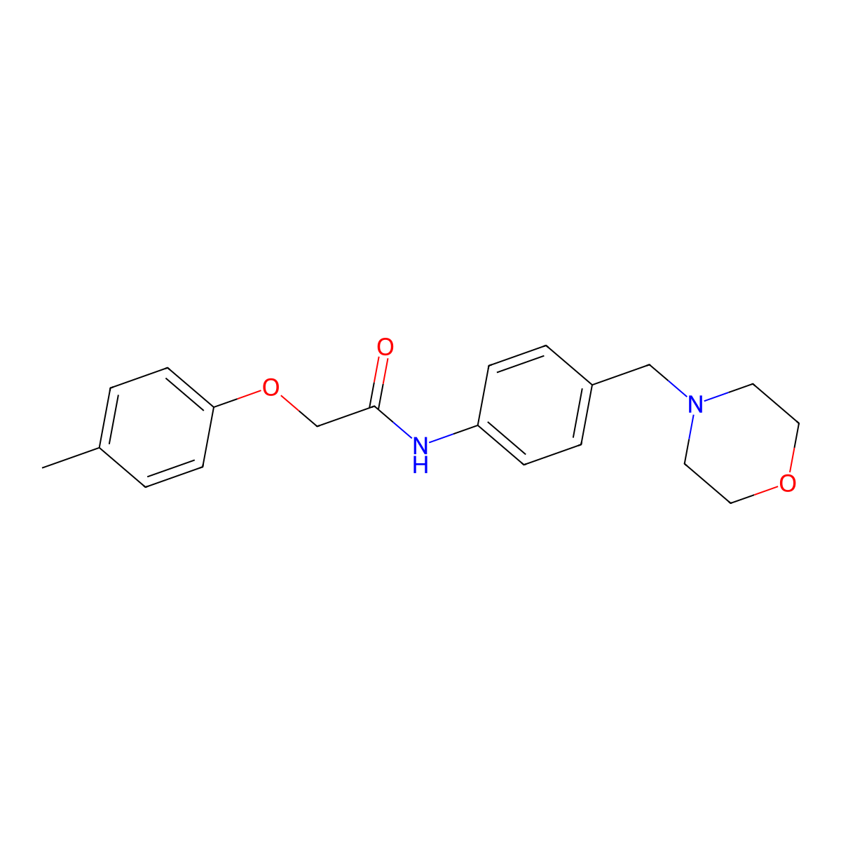 2-(4-methylphenoxy)-N-[4-(morpholin-4-ylmethyl)phenyl]acetamide molecular structure, CAS 638155-06-3
