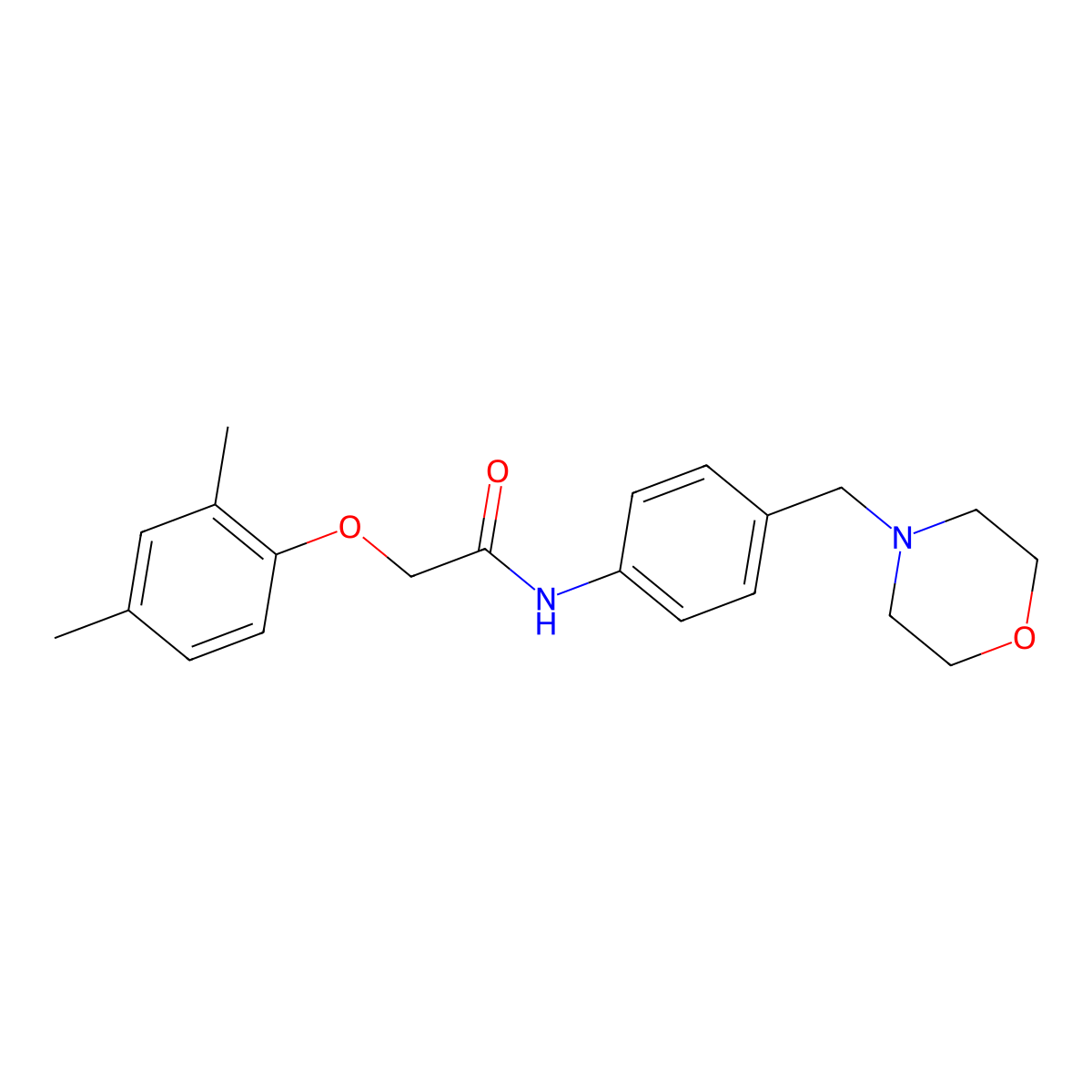 2-(2,4-dimethylphenoxy)-N-[4-(morpholin-4-ylmethyl)phenyl]acetamide molecular structure, CAS 638155-24-5
