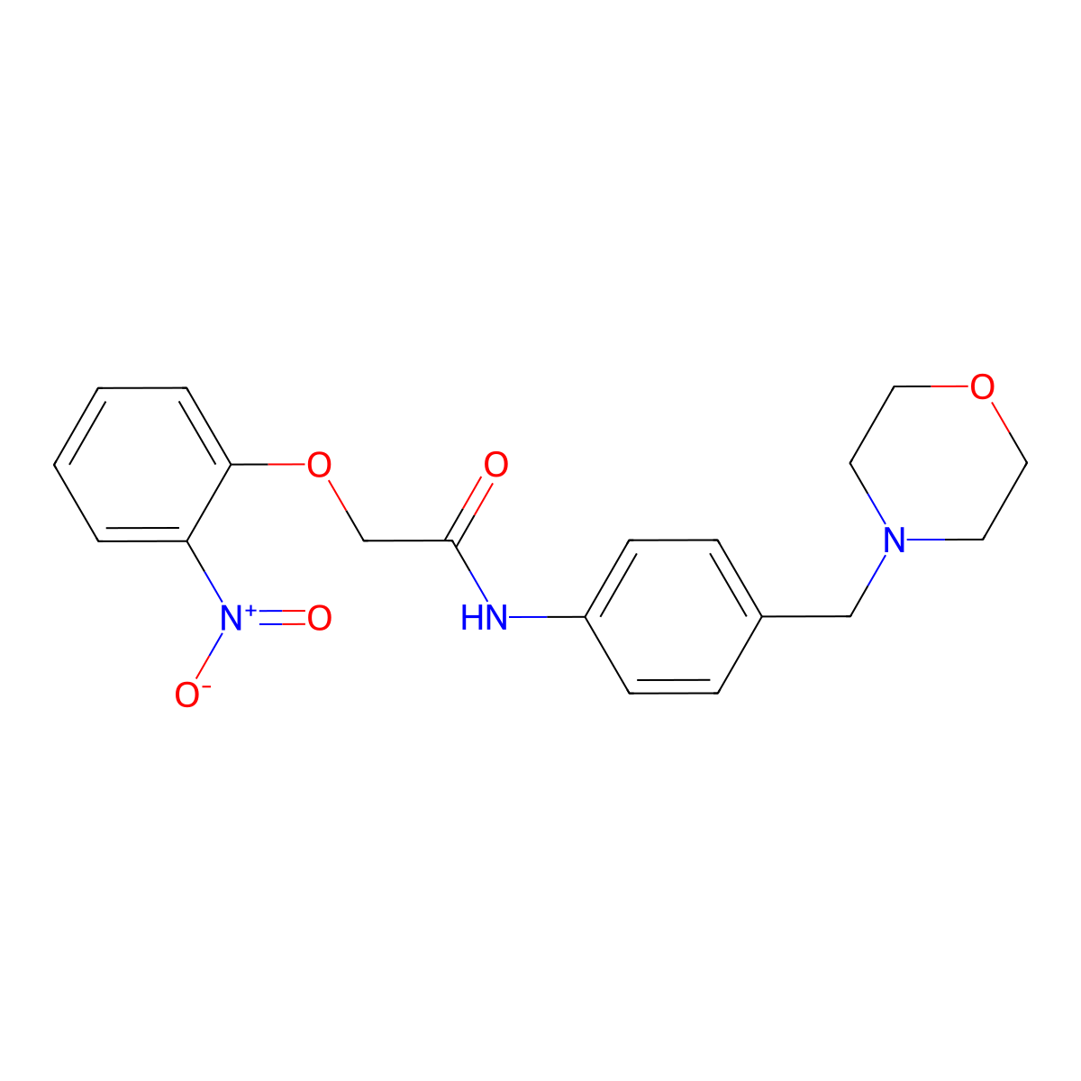 N-[4-(morpholin-4-ylmethyl)phenyl]-2-(2-nitrophenoxy)acetamide molecular structure, CAS 638155-33-6