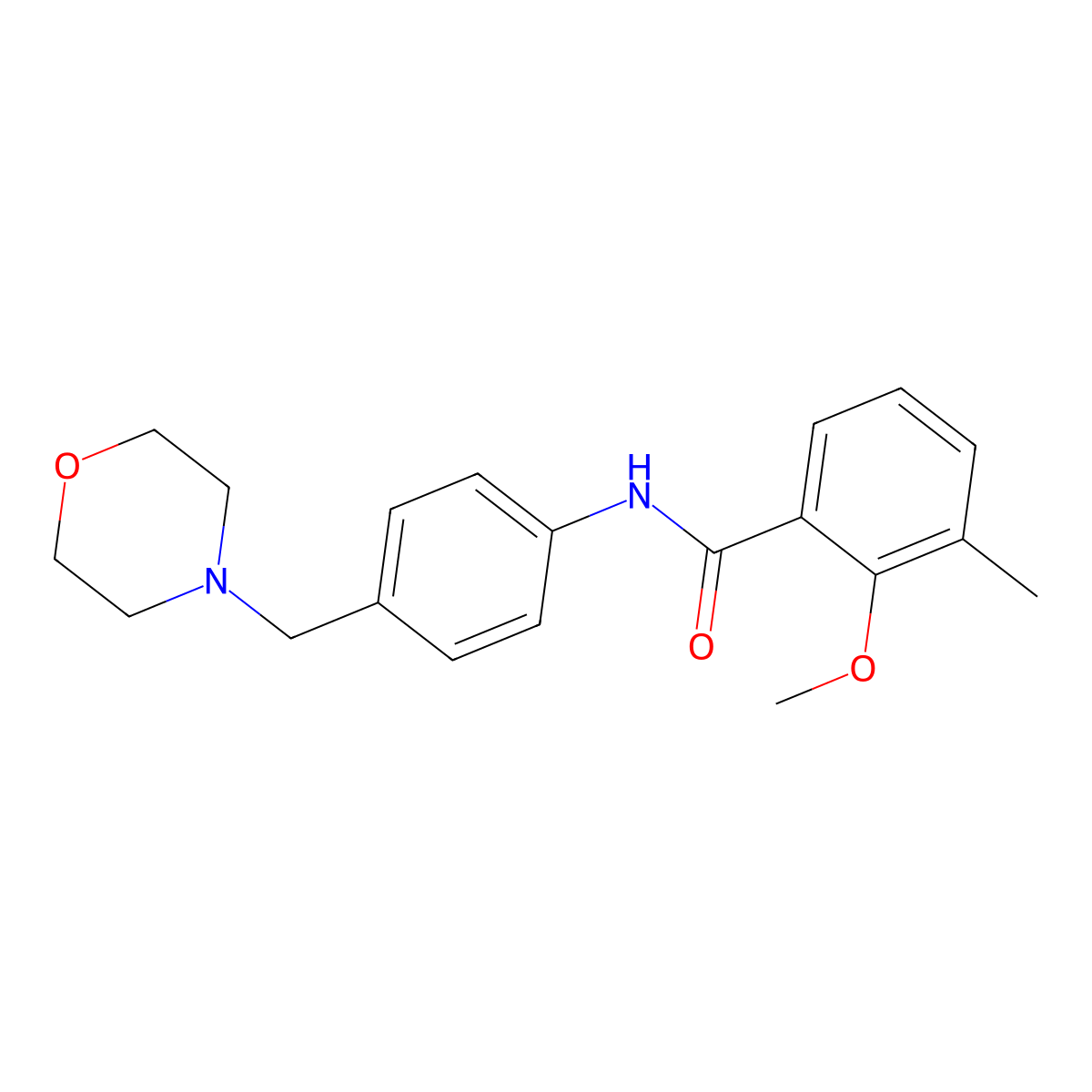 2-methoxy-3-methyl-N-[4-(4-morpholinylmethyl)phenyl]benzamide molecular structure, CAS 638155-66-5