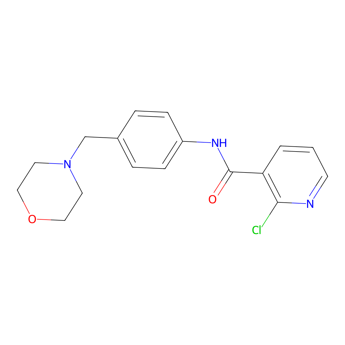 2-chloro-N-[4-(4-morpholinylmethyl)phenyl]nicotinamide molecular structure, CAS 638155-96-1