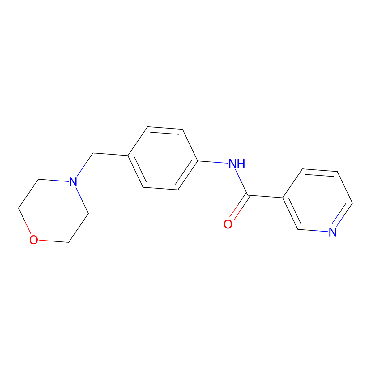 N-[4-(morpholin-4-ylmethyl)phenyl]pyridine-3-carboxamide molecular structure, CAS 638155-99-4