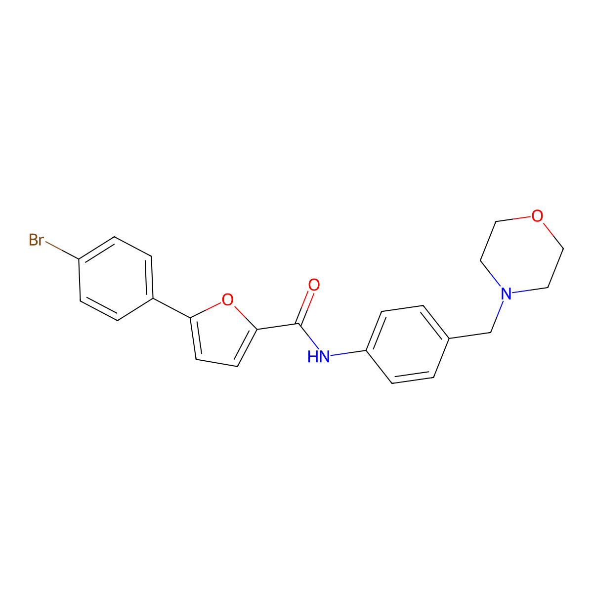 5-(4-bromophenyl)-N-[4-(morpholin-4-ylmethyl)phenyl]furan-2-carboxamide molecular structure, CAS 638156-05-5