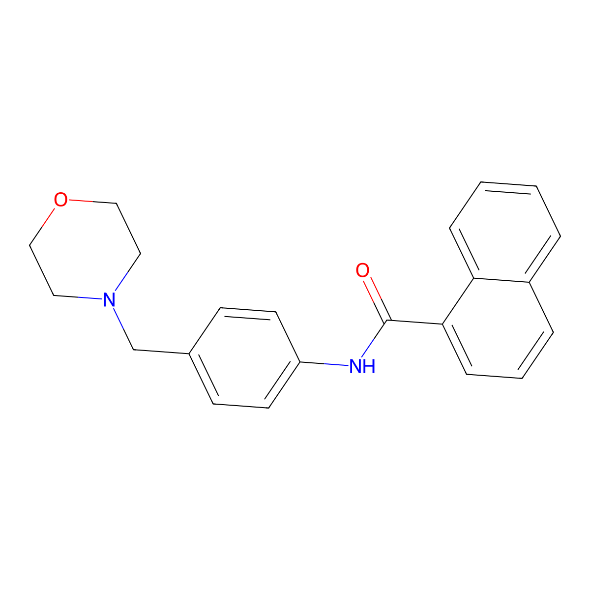N-[4-(morpholin-4-ylmethyl)phenyl]naphthalene-1-carboxamide molecular structure, CAS 638156-18-0