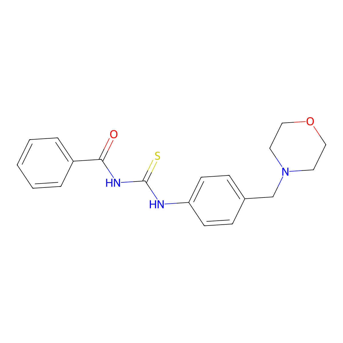 N-[[4-(morpholin-4-ylmethyl)phenyl]carbamothioyl]benzamide molecular structure, CAS 638156-72-6