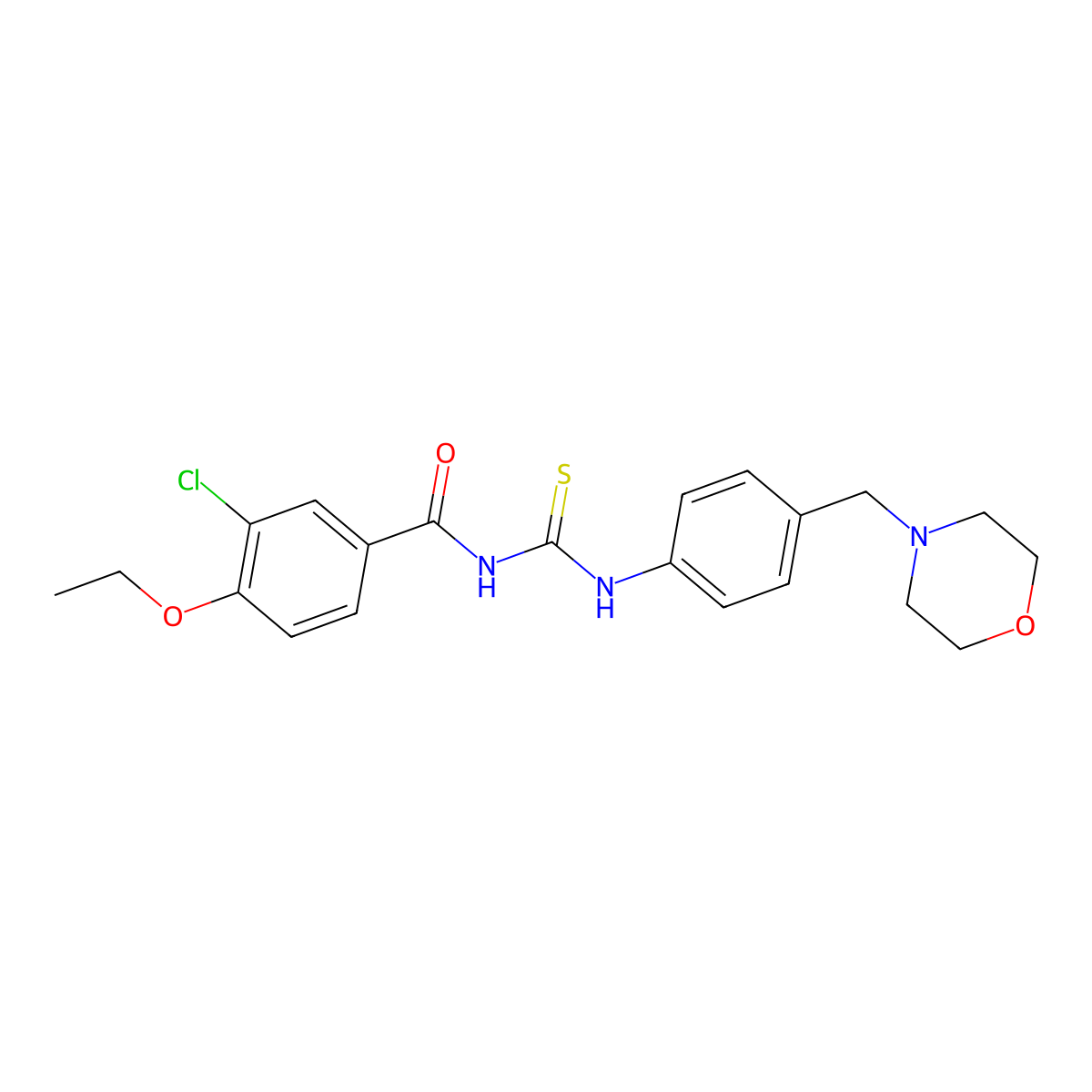 3-chloro-4-ethoxy-N-[[4-(morpholin-4-ylmethyl)phenyl]carbamothioyl]benzamide molecular structure, CAS 638157-23-0