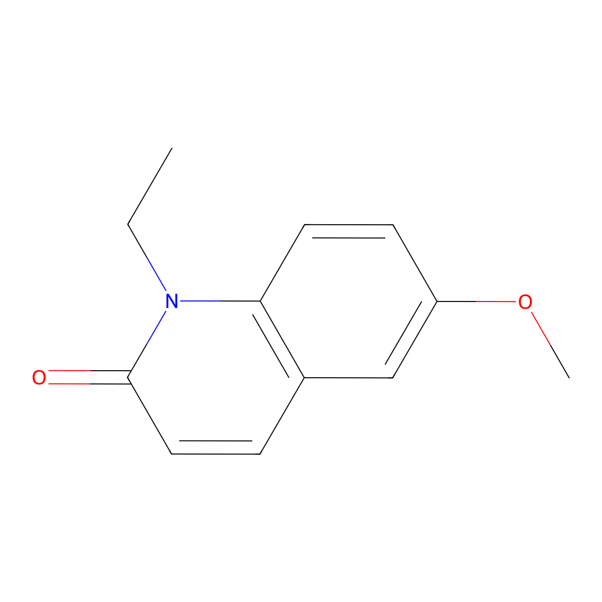 2(1H)-Quinolinone, 1-ethyl-6-methoxy- molecular structure, CAS 63816-12-6