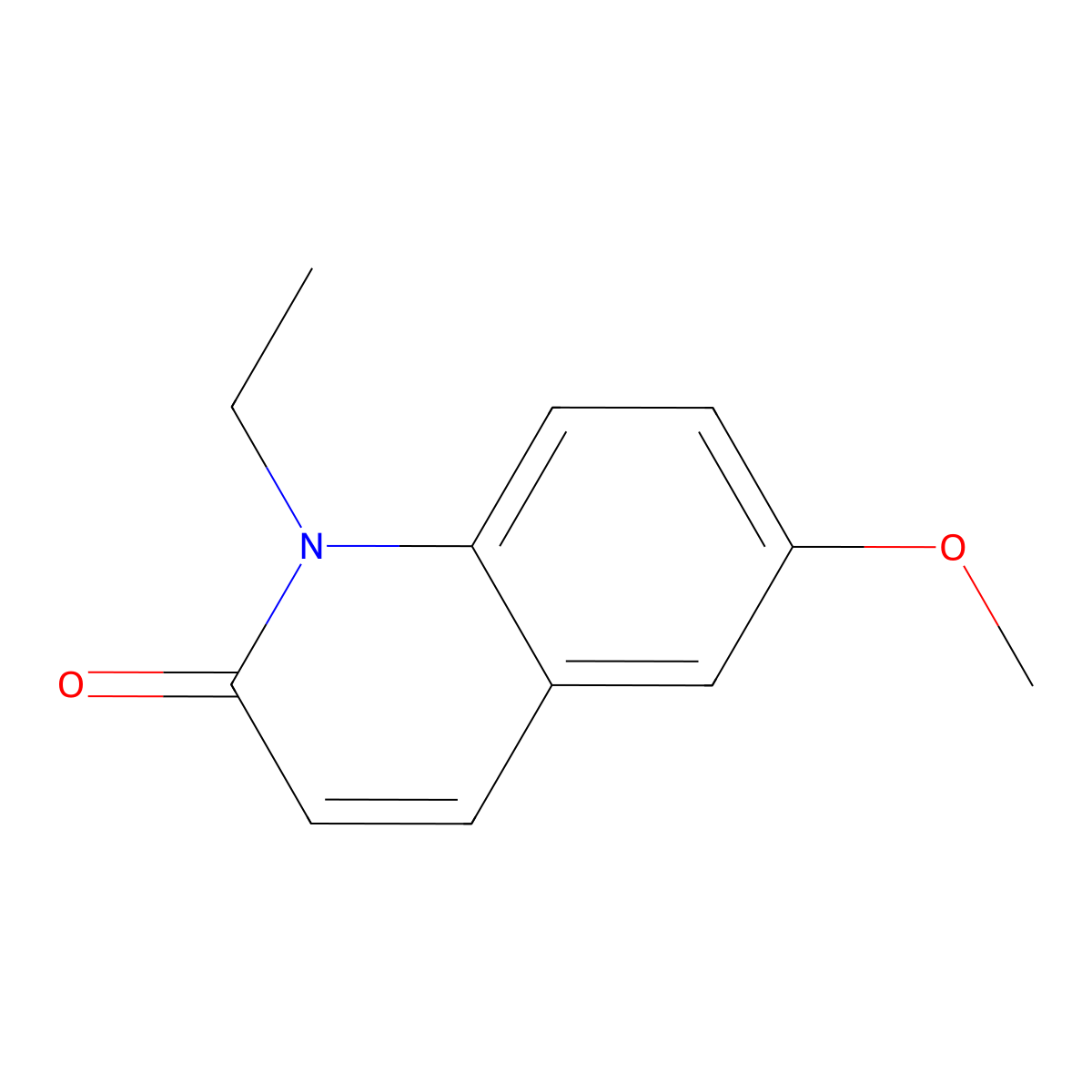2(1H)-Quinolinone, 1-ethyl-6-methoxy- molecular structure, CAS 63816-12-6