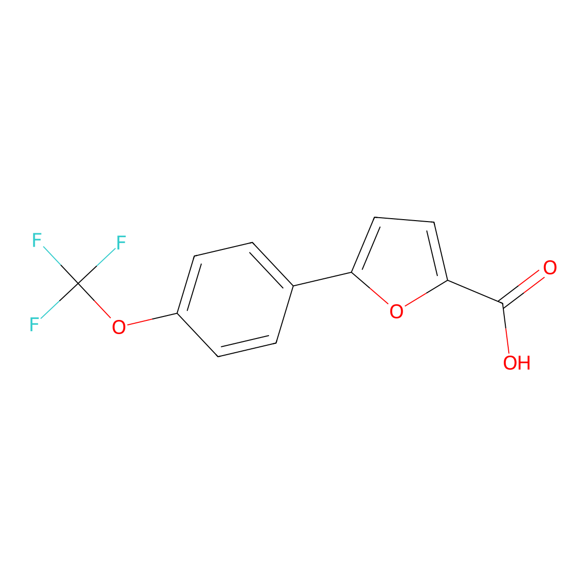 5-[4-(Trifluoromethoxy)phenyl]furan-2-carboxylic acid molecular structure, CAS 638160-01-7