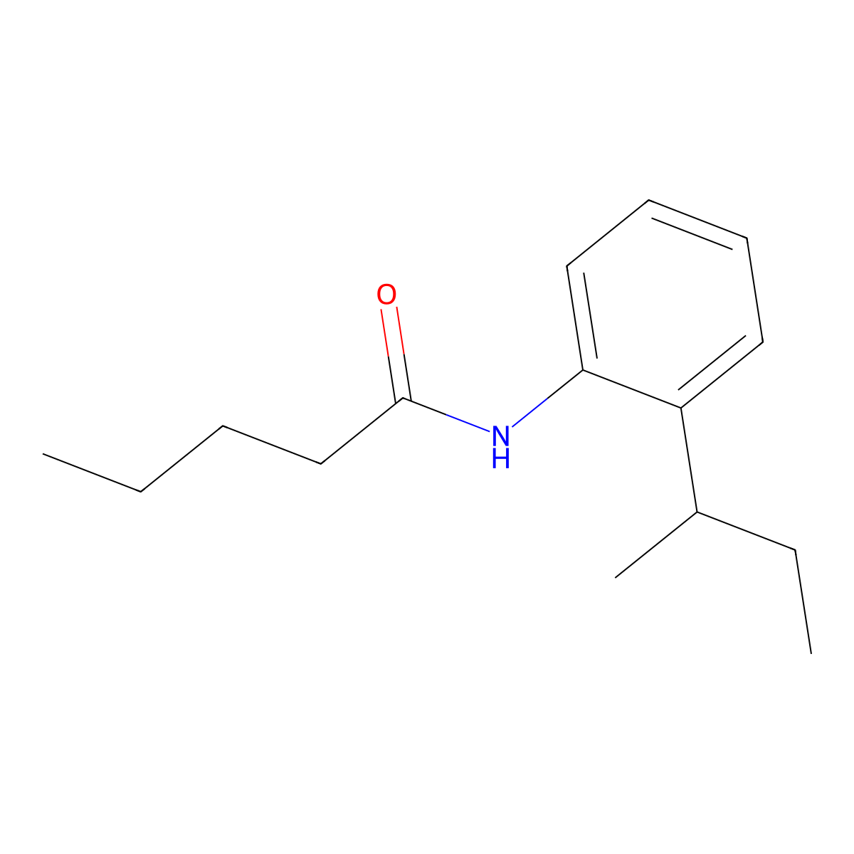 N-(2-butan-2-ylphenyl)pentanamide molecular structure, CAS 638163-00-5