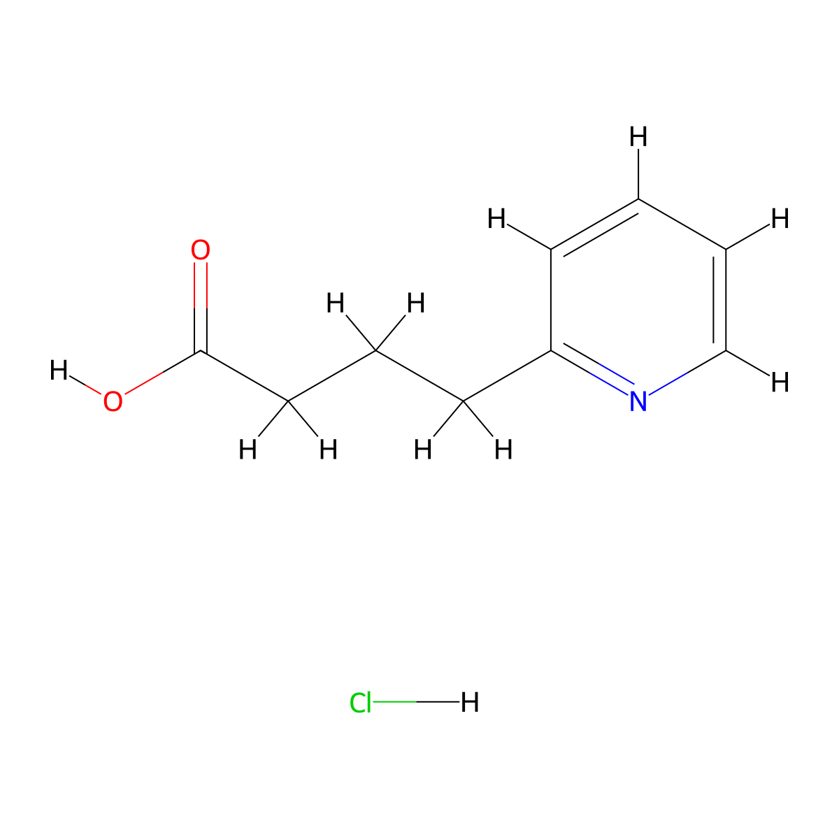 4-(Pyridin-2-yl)butanoic acid hydrochloride molecular structure, CAS 638167-97-2
