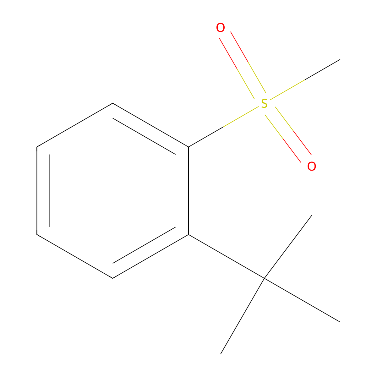 1-tert-Butyl-2-(methanesulfonyl)benzene molecular structure, CAS 63818-31-5