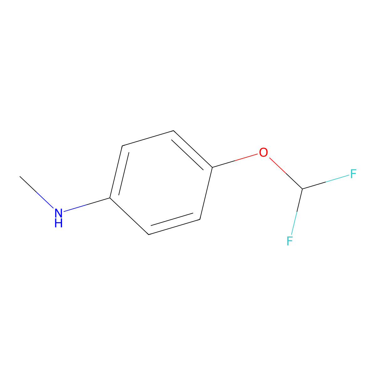 4-(Difluoromethoxy)-N-methylaniline molecular structure, CAS 638192-10-6
