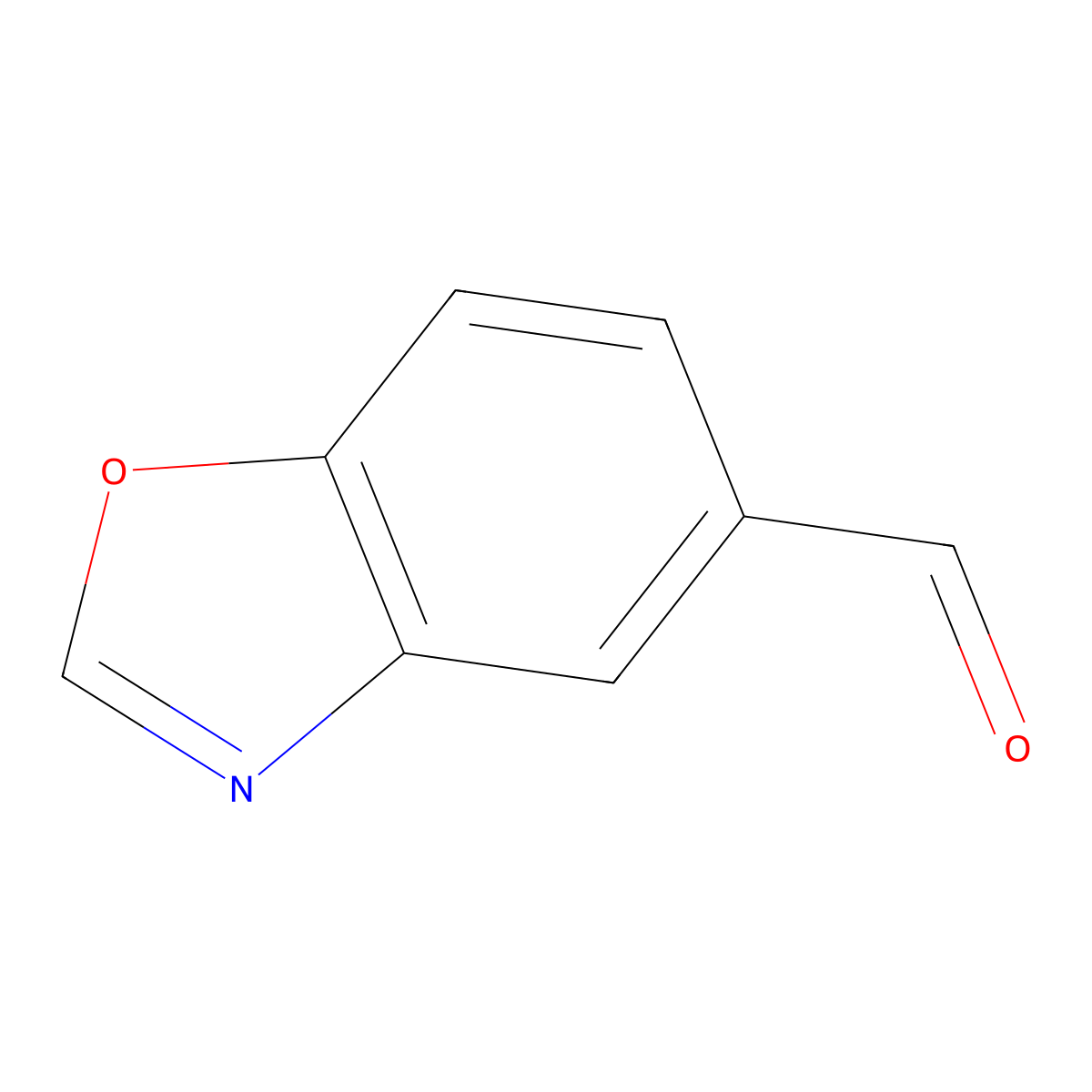 1,3-Benzoxazole-5-carbaldehyde molecular structure, CAS 638192-65-1