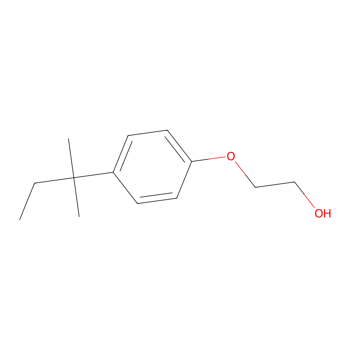 2-(p-tert-Pentylphenoxy)ethanol molecular structure, CAS 6382-07-6
