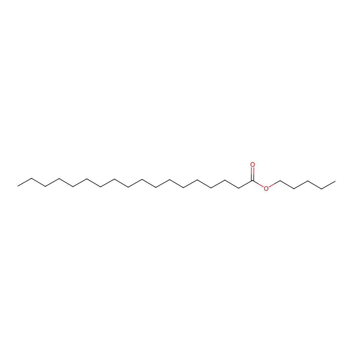 Octadecanoic acid, pentyl ester molecular structure, CAS 6382-13-4
