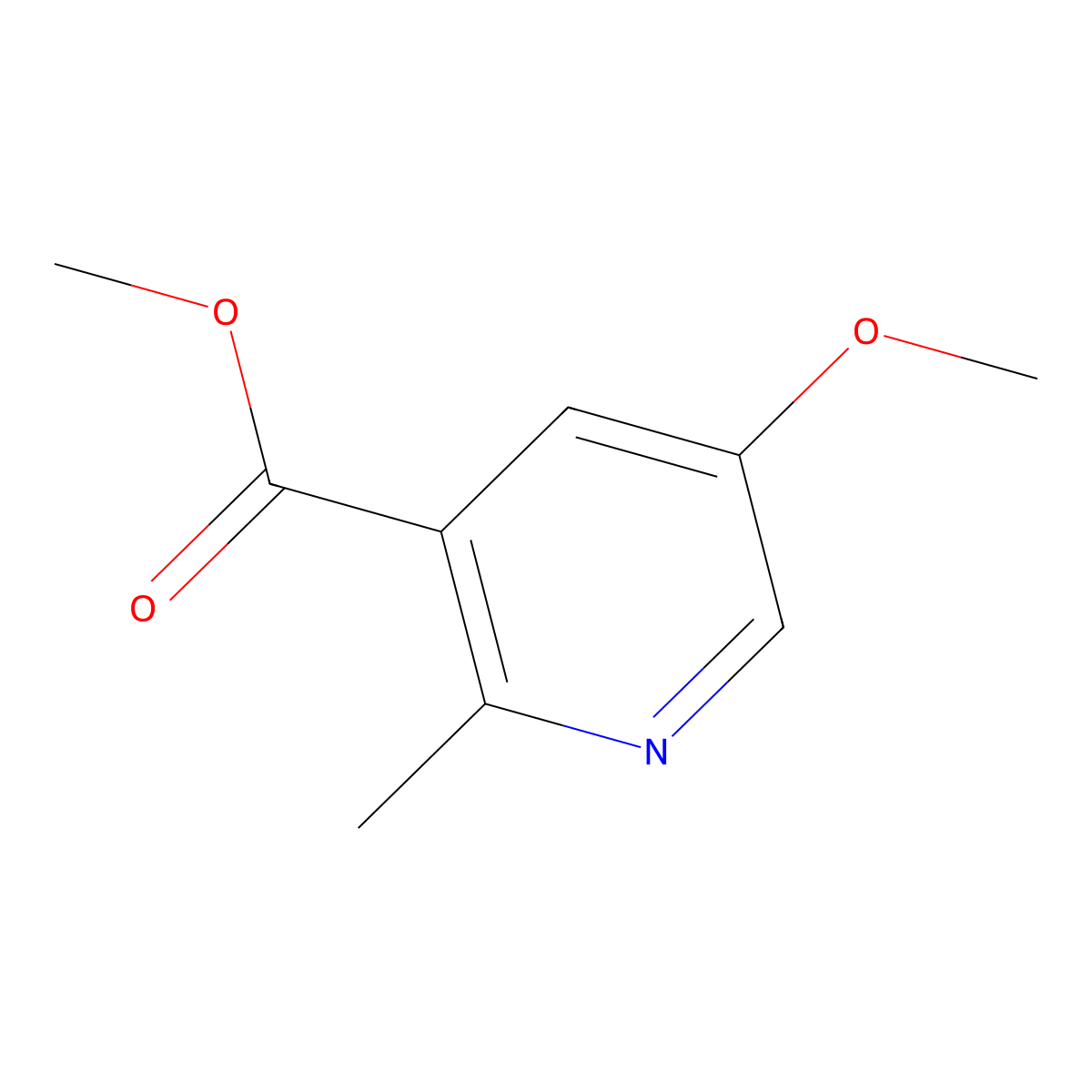 Methyl 5-methoxy-2-methylnicotinate molecular structure, CAS 63820-73-5