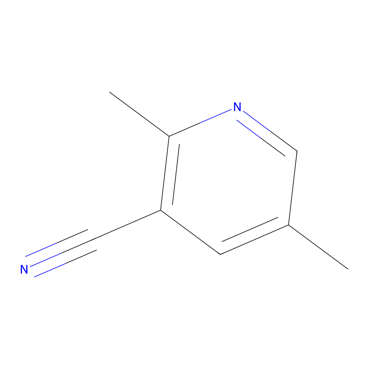 2,5-Dimethylnicotinonitrile molecular structure, CAS 63820-75-7