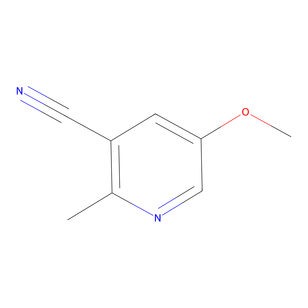 5-Methoxy-2-methylnicotinonitrile molecular structure, CAS 63820-76-8