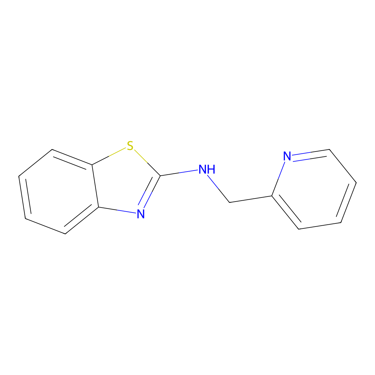 N-(pyridin-2-ylmethyl)-1,3-benzothiazol-2-amine molecular structure, CAS 638211-90-2