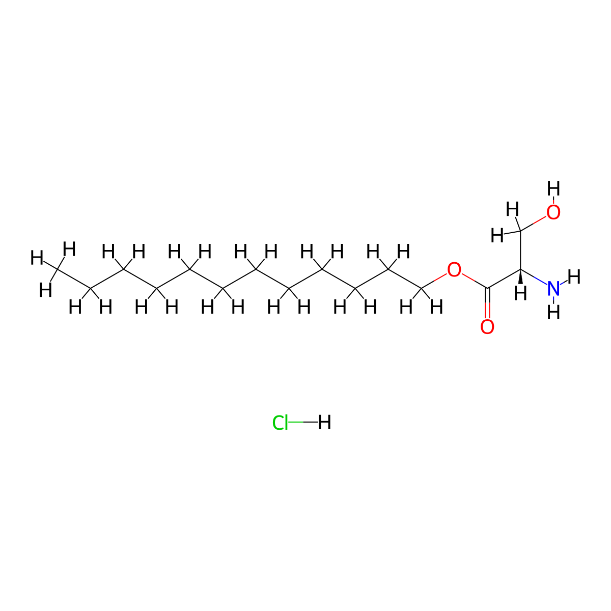dodecyl L-serinate hydrochloride molecular structure, CAS 638212-77-8
