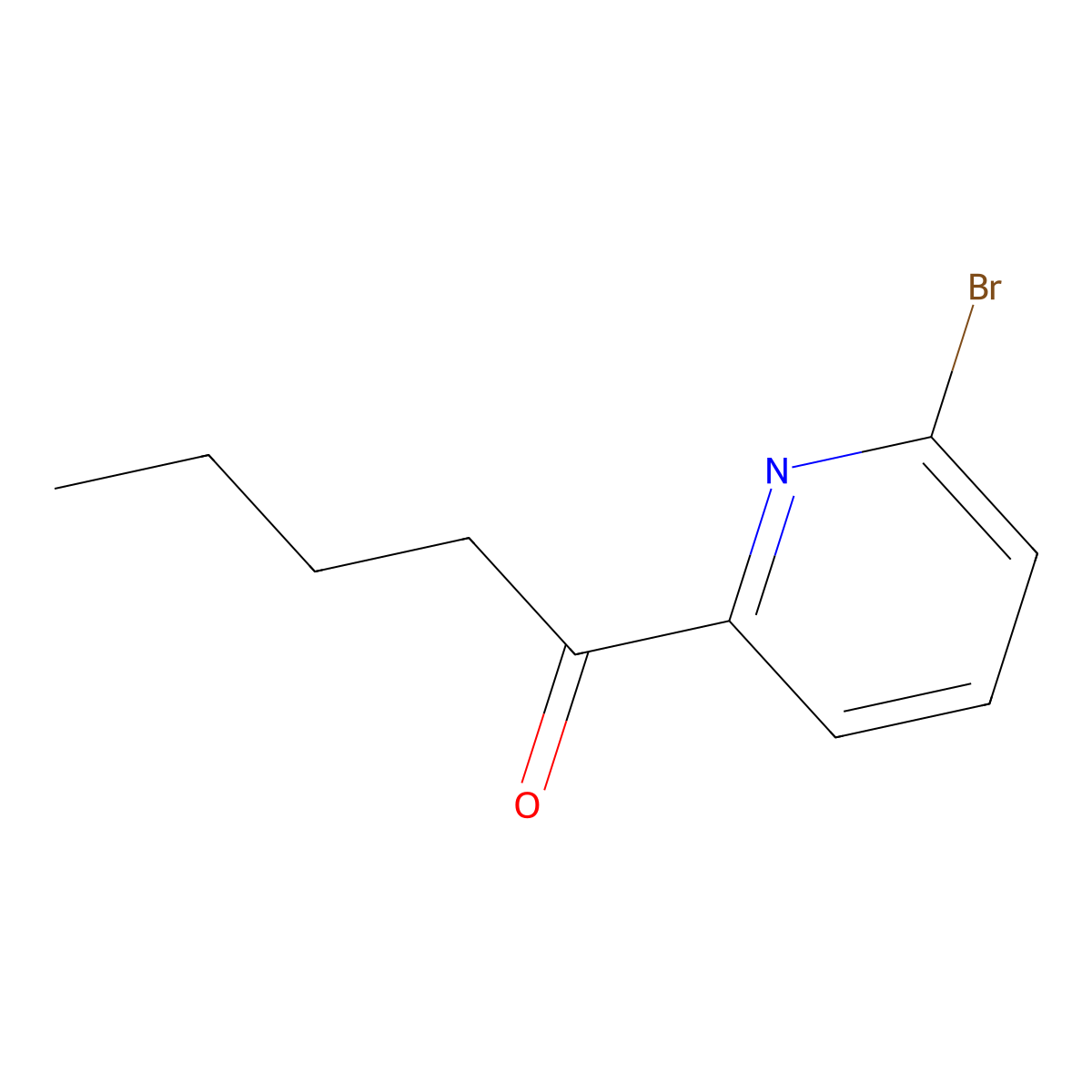 1-(6-Bromopyridin-2-yl)pentan-1-one molecular structure, CAS 638214-07-0