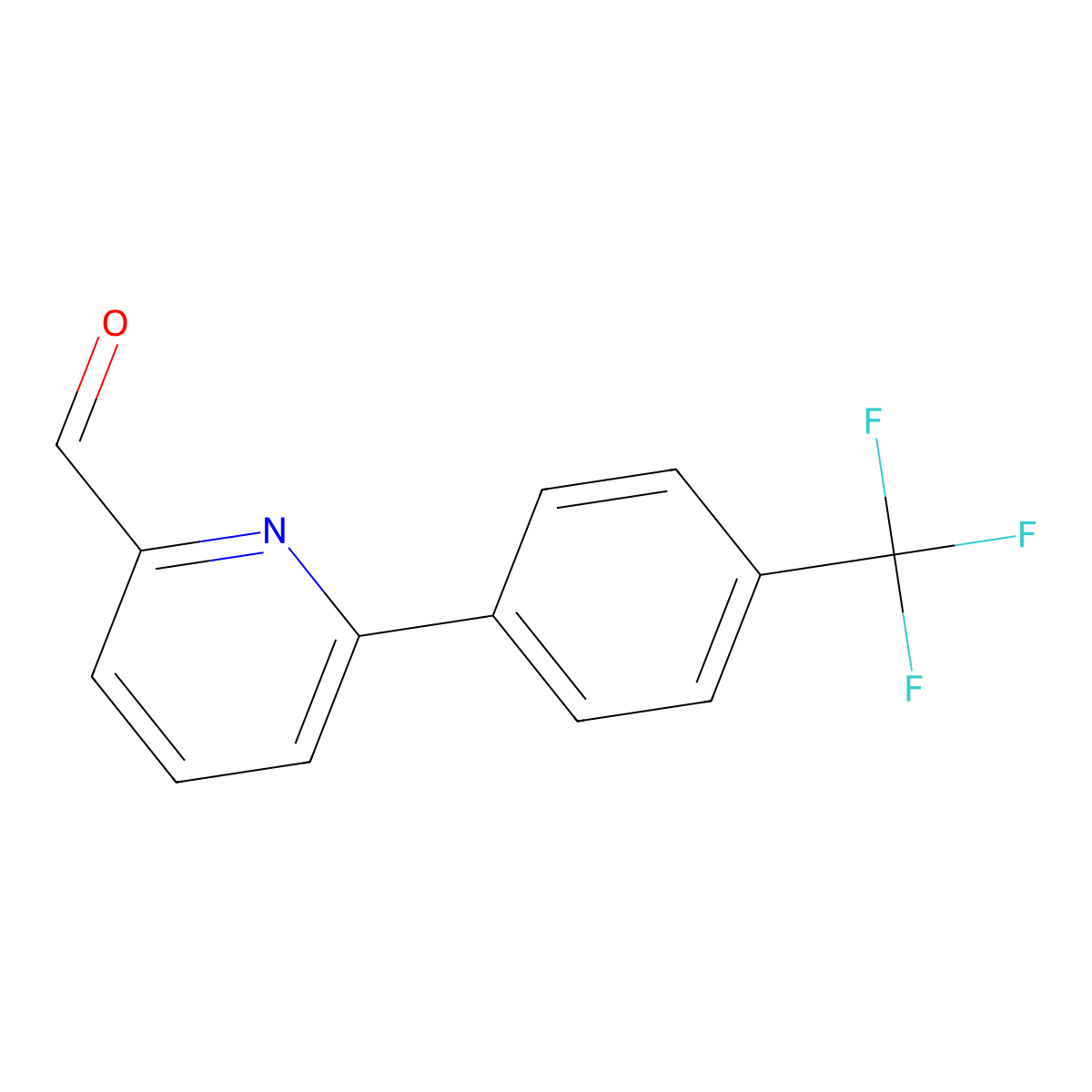 6-(4-(Trifluoromethyl)phenyl)picolinaldehyde molecular structure, CAS 638214-10-5