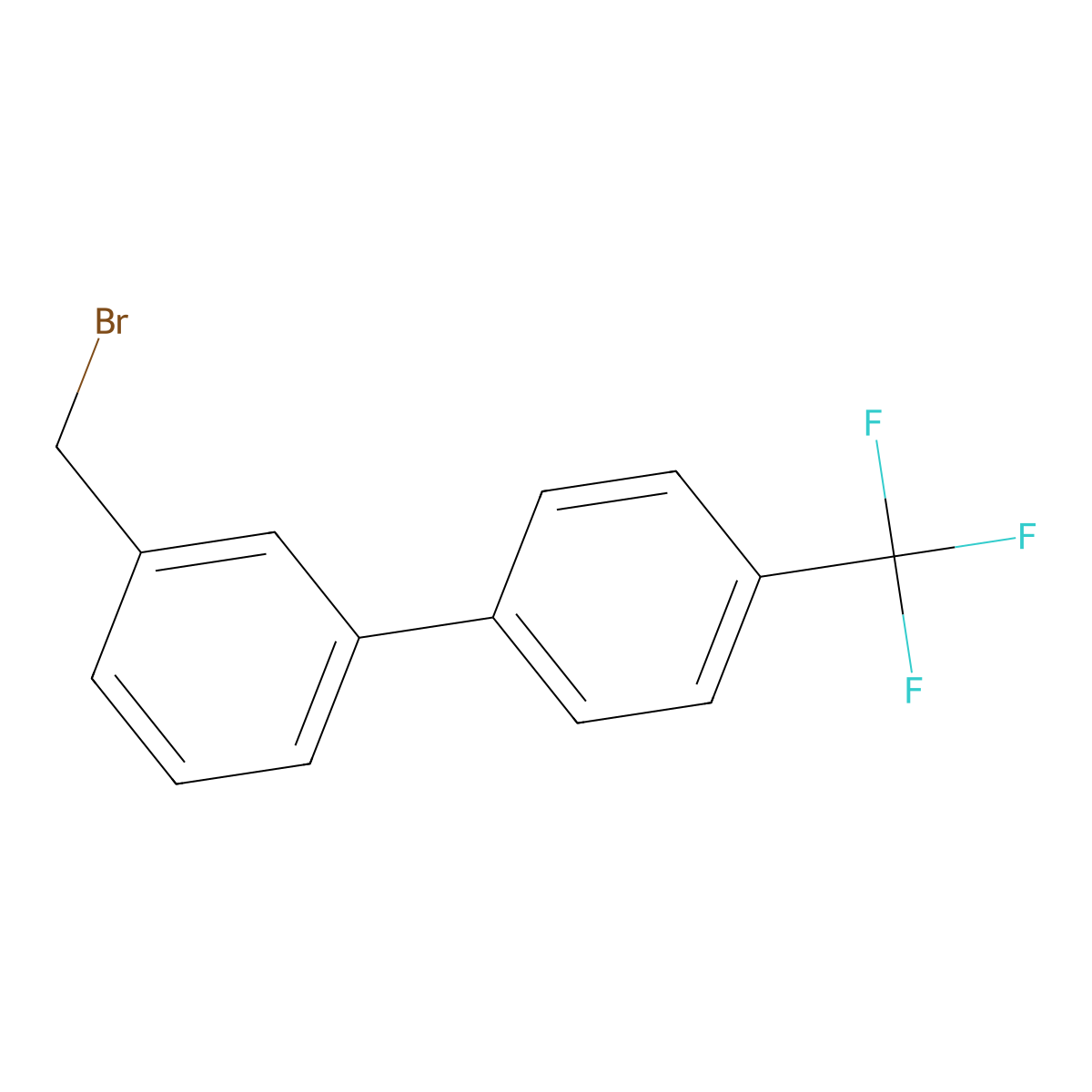3-(Bromomethyl)-4'-(trifluoromethyl)-1,1'-biphenyl molecular structure, CAS 638214-11-6