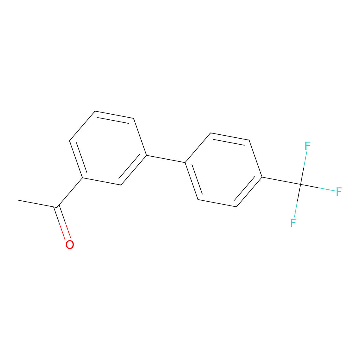 3-Acetyl-4'-(trifluoromethyl)biphenyl molecular structure, CAS 638214-18-3