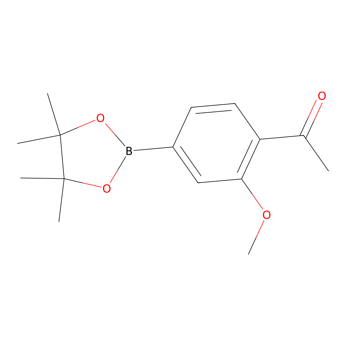 1-(2-Methoxy-4-(4,4,5,5-tetramethyl-1,3,2-dioxaborolan-2-yl)phenyl)ethan-1-one molecular structure, CAS 638214-65-0