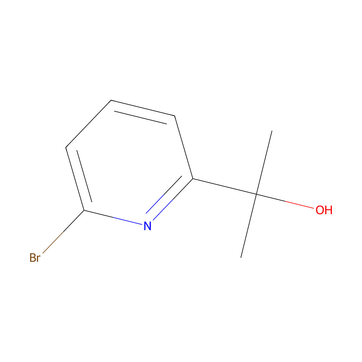 2-(6-Bromopyridin-2-yl)propan-2-ol molecular structure, CAS 638218-78-7