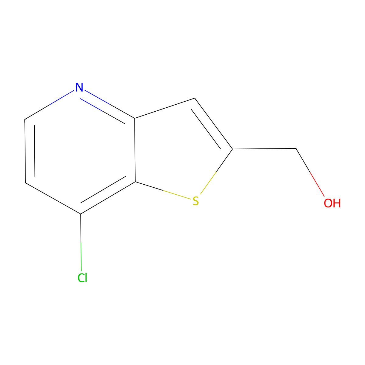 (7-Chlorothieno[3,2-b]pyridin-2-yl)methanol molecular structure, CAS 638219-26-8