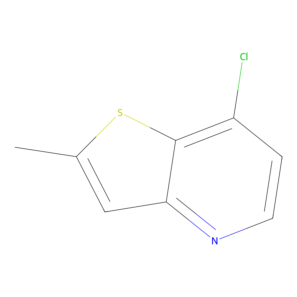 7-Chloro-2-methylthieno[3,2-b]pyridine molecular structure, CAS 638219-98-4