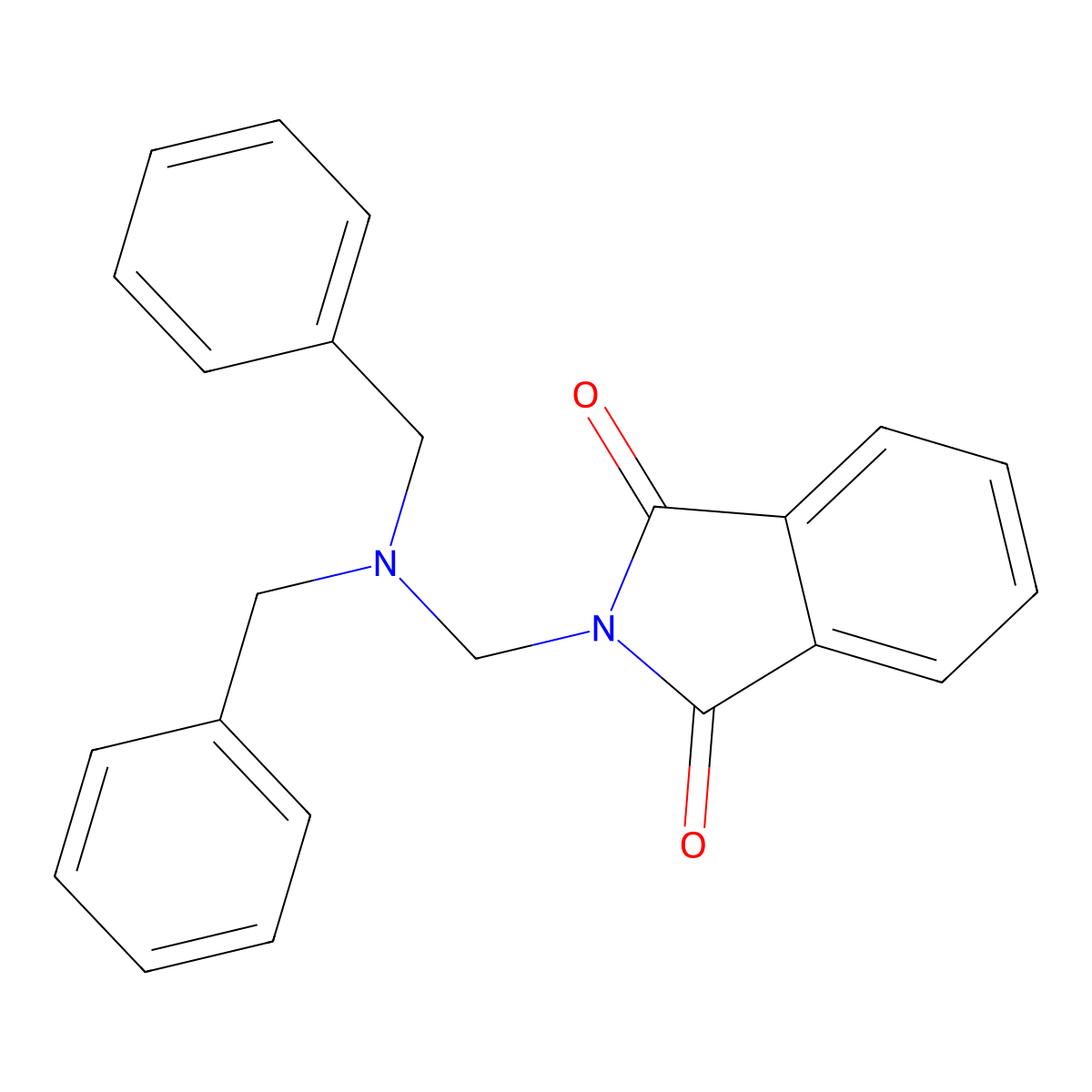 2-[(Dibenzylamino)-methyl]-isoindole-1,3-dione molecular structure, CAS 63822-42-4