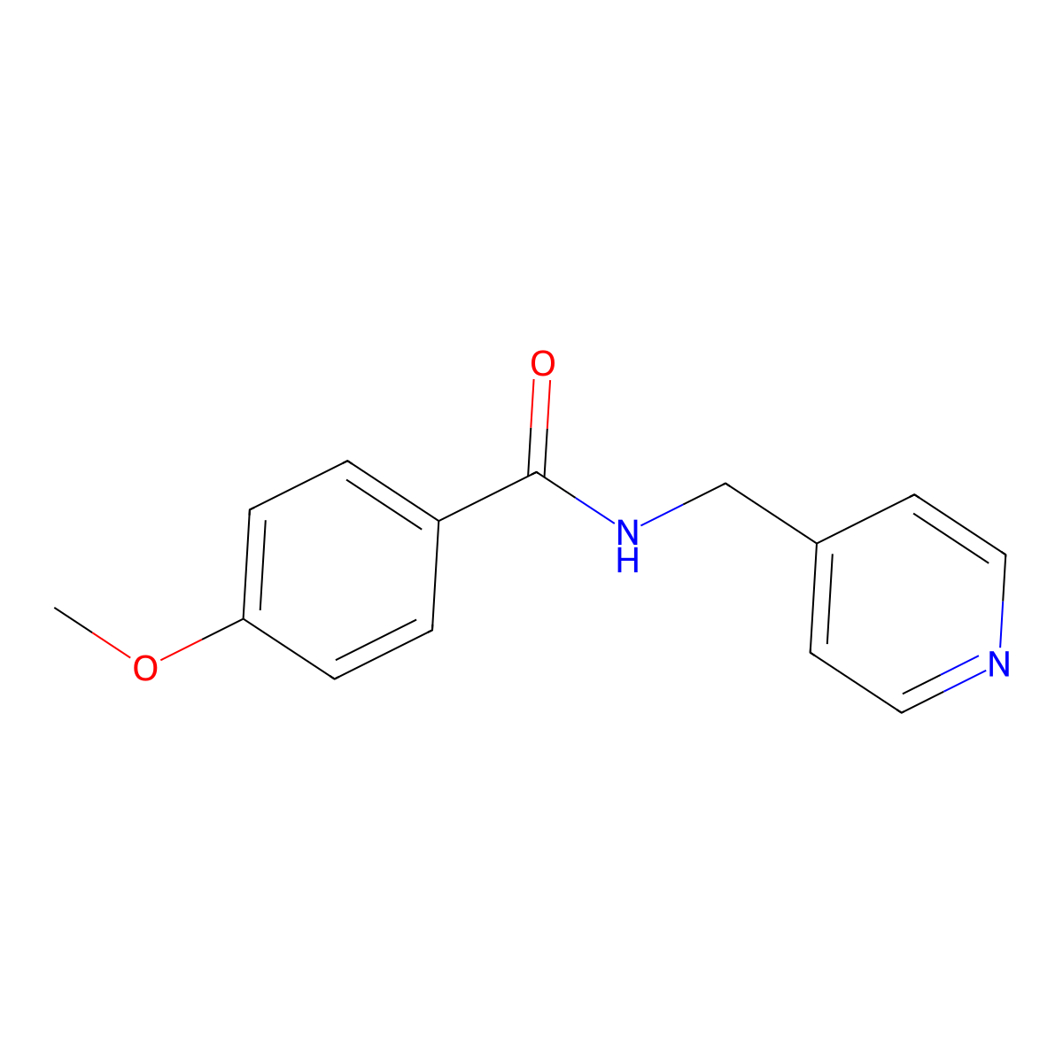 4-methoxy-N-(pyridin-4-ylmethyl)benzamide molecular structure, CAS 63824-99-7