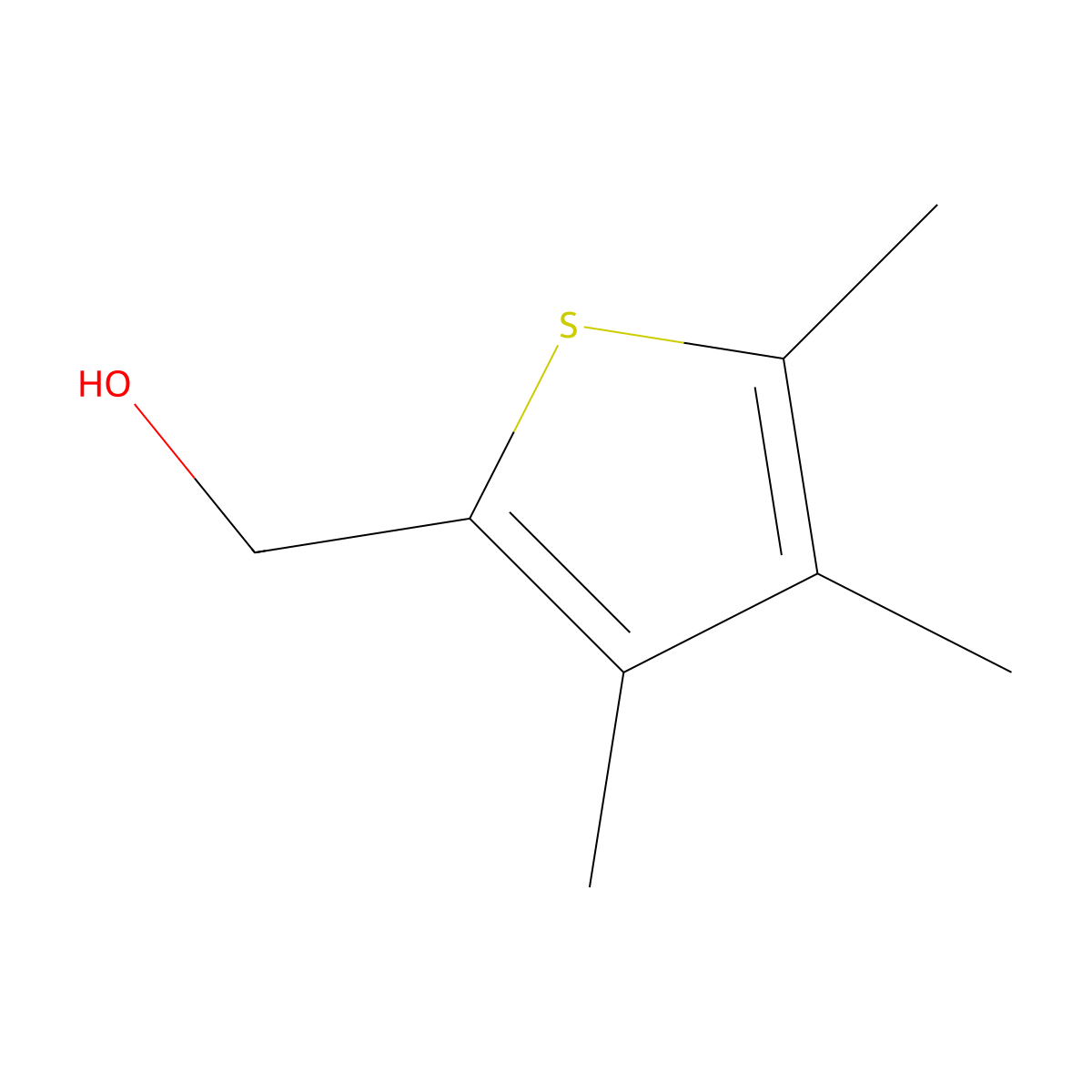 2-Hydroxymethyl-3,4,5-trimethyl-thiophene molecular structure, CAS 63826-53-9